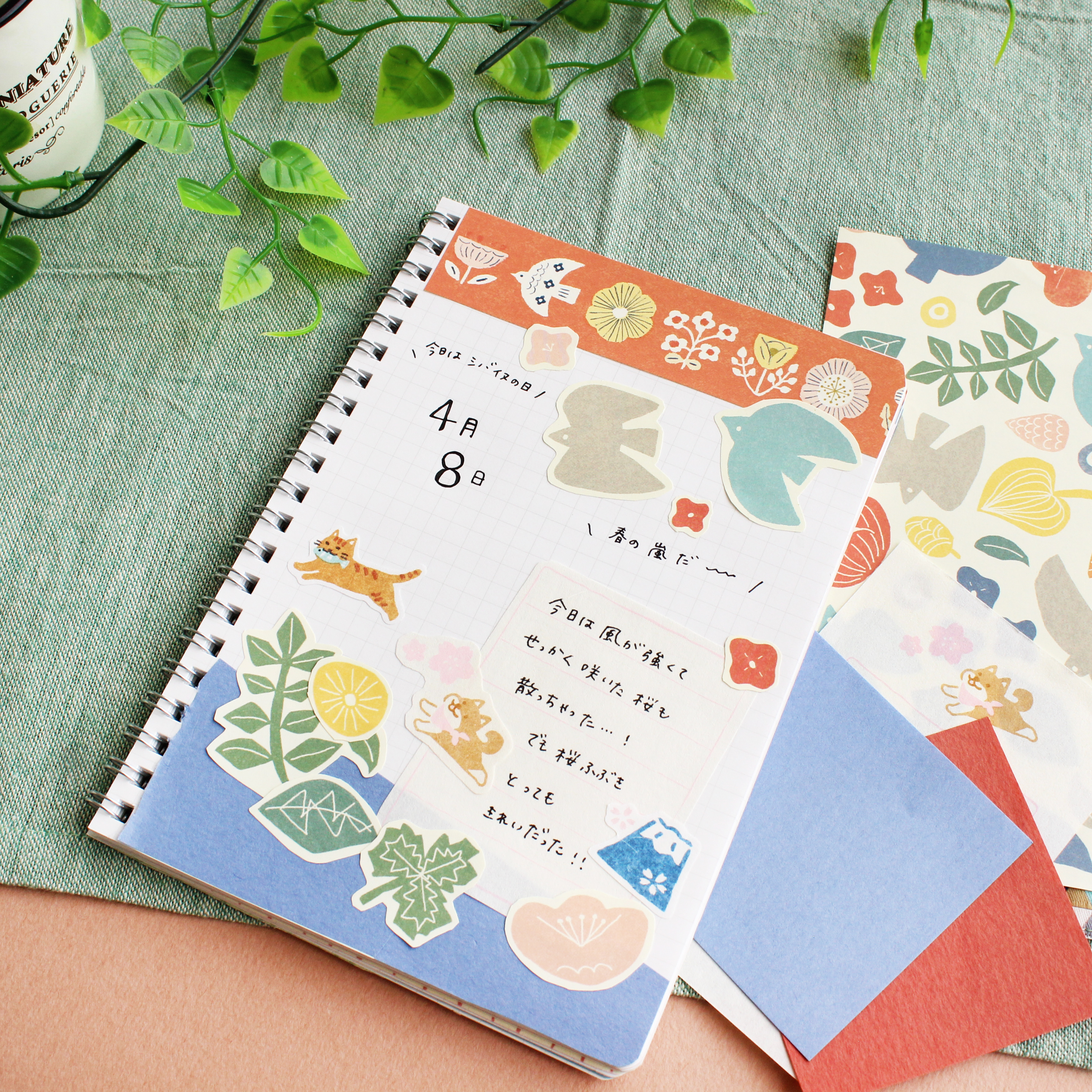 春の手帳デコキット一式