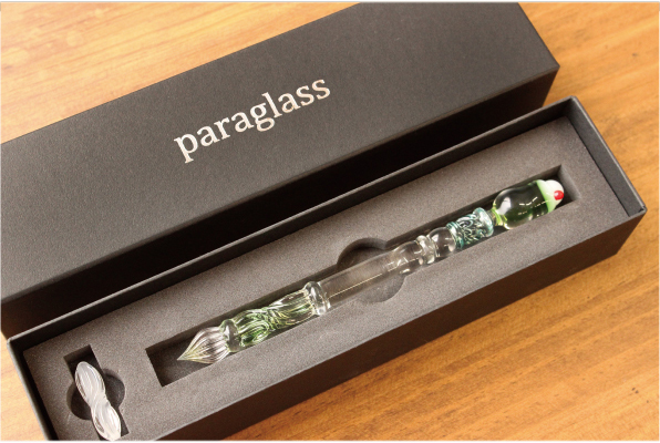 paraglass 恋するガラスペン クリームソーダ グリーン筆記具 - 筆記具