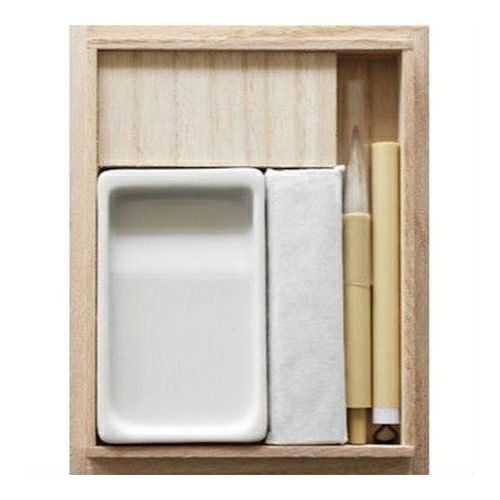 大人の小さな書道ｾｯﾄ陶磁器硯 麻の葉 | 古川紙工公式オンラインショップ