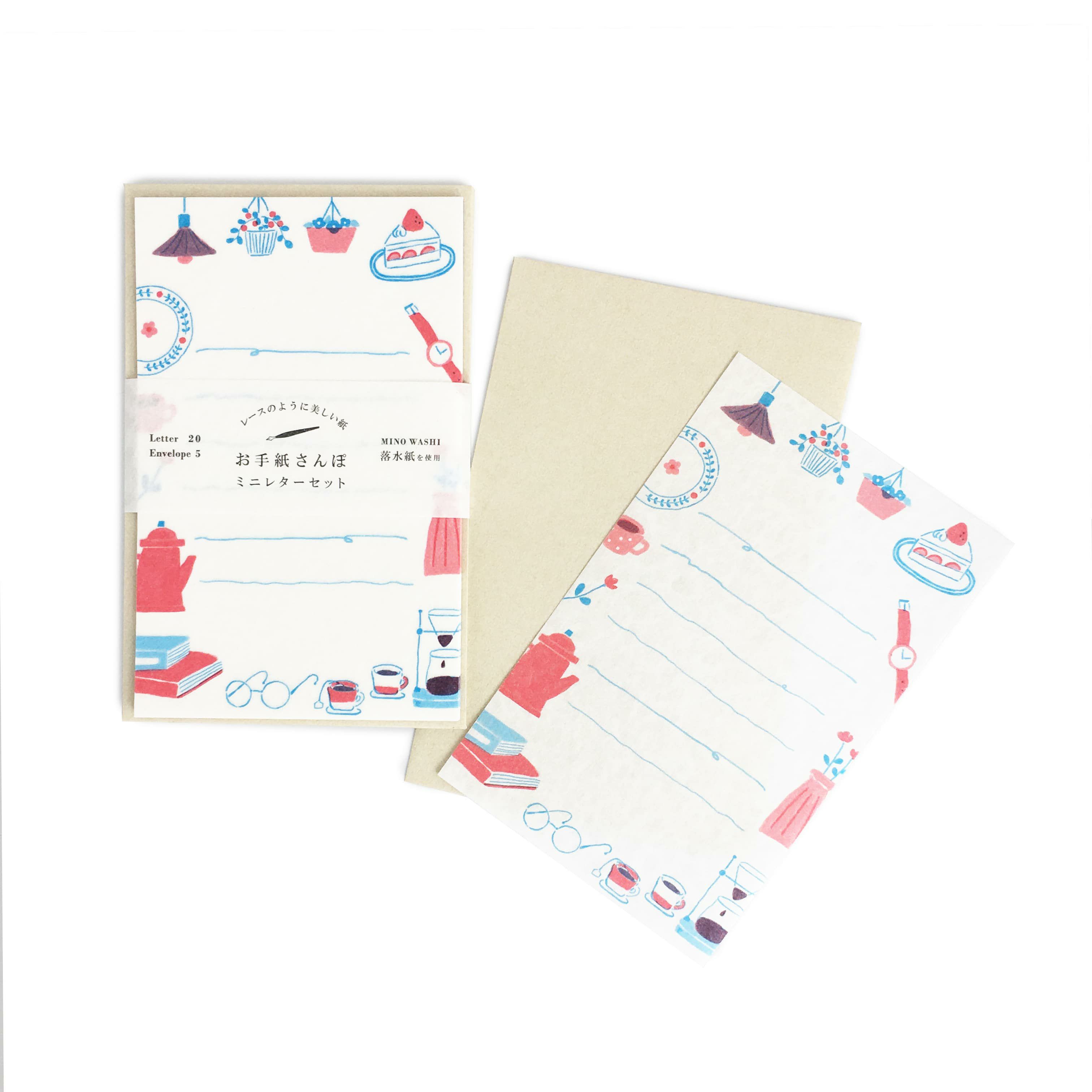 Furukawa Shiko Mino Washi Letter Set - Cafe