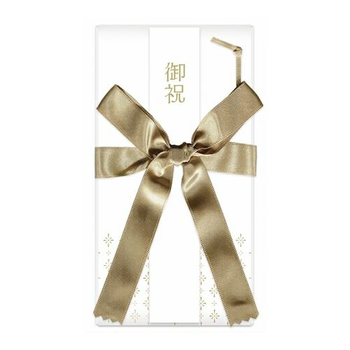 ﾘﾎﾞﾝ祝儀袋 花結び  Snow White