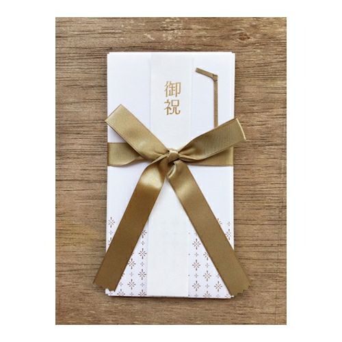 ﾘﾎﾞﾝ祝儀袋 花結び  Snow White