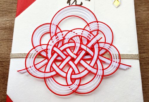 美濃和紙祝儀袋 華 赤 大