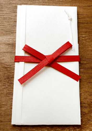 麗か祝い袋 花結び 純白