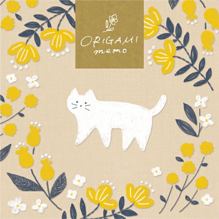 ｵﾝﾗｲﾝ限定 ORIGAMI memo 琥珀糖ｵﾝﾗｲﾝ限定 ORIGAMI memo 白いねこ