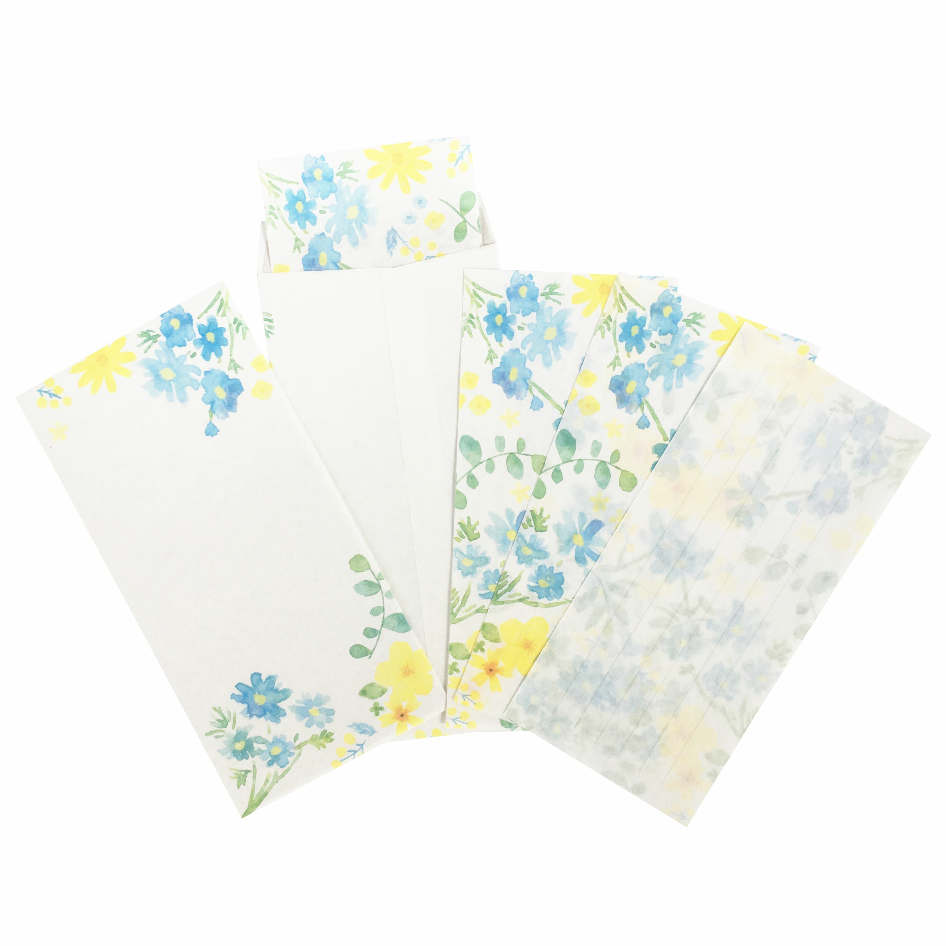 今日のお手紙 青と黄色のお花 | 古川紙工公式オンラインショップ