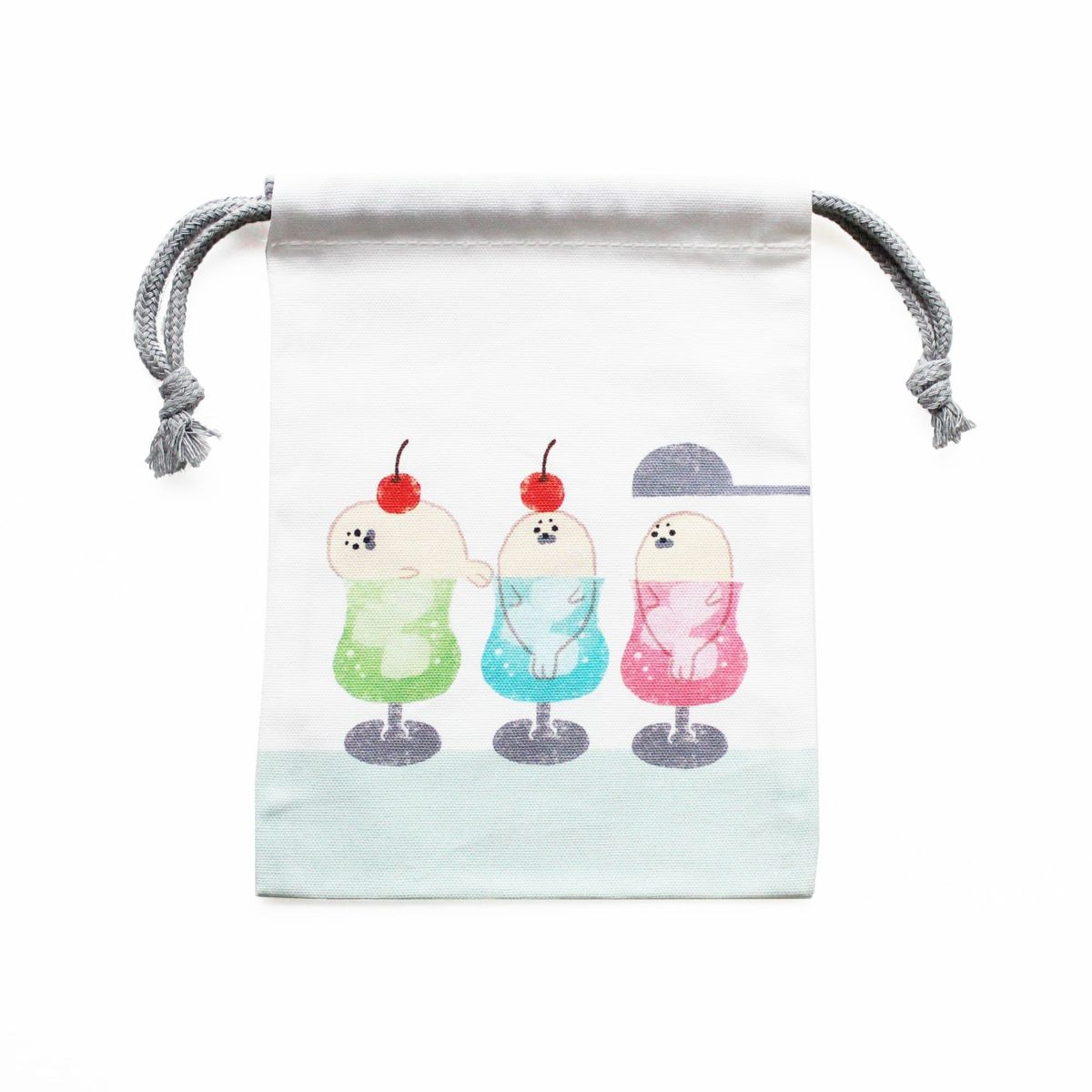 ｵﾝﾗｲﾝ限定 巾着 お菓子などうぶつ工房 ｸﾘｰﾑｿｰﾀﾞ