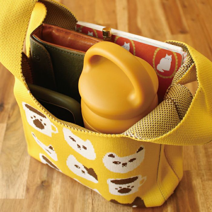 ｵﾝﾗｲﾝ限定 ﾆｯﾄﾊﾞｯｸﾞ ねこ