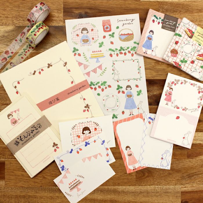 ｵﾝﾗｲﾝ限定 ORIGAMI memo いちごとｽｲｰﾂ