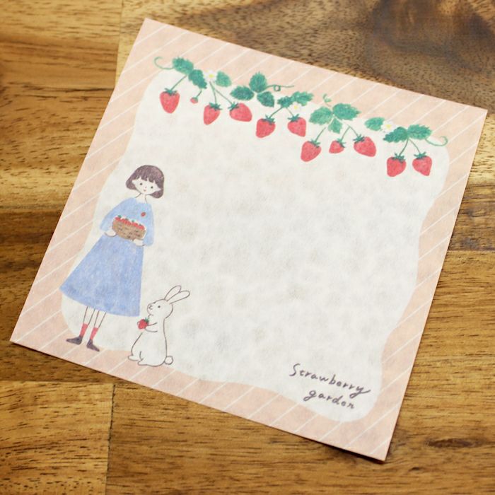 ｵﾝﾗｲﾝ限定 ORIGAMI memo 女の子とうさぎ