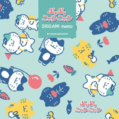 ラスト　古川紙工　ぷくぷくニャンニャン　バラメモ　おすそ分け　19枚　メモ帳　猫 ぷくぷくにゃんにゃん | 古川紙工公式オンラインショップ