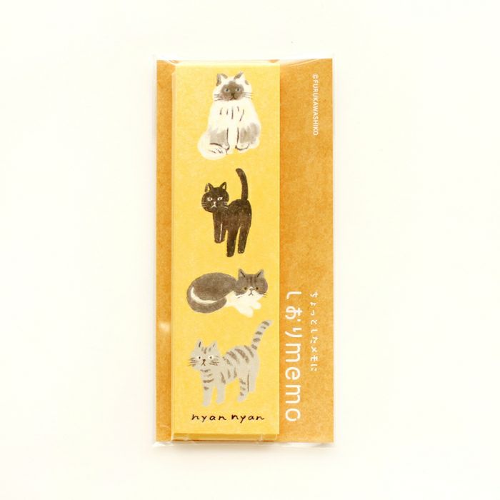 ｵﾝﾗｲﾝ限定 しおりmemo にゃんにゃん | 古川紙工公式オンラインショップ