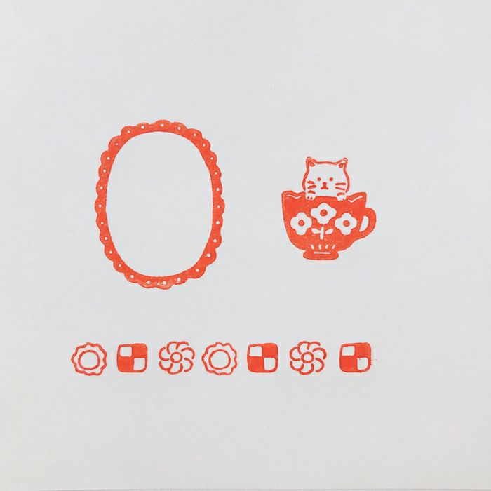 ｵﾝﾗｲﾝ限定 ﾌﾙｶﾜはんこ 3個ｾｯﾄ ﾃｨｰﾀｲﾑ