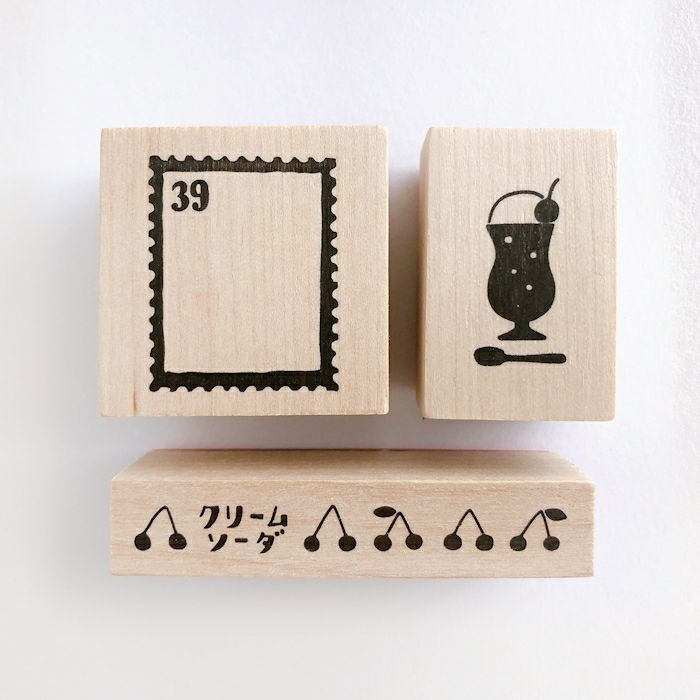 ｵﾝﾗｲﾝ限定 ﾌﾙｶﾜはんこ 3個ｾｯﾄ ｸﾘｰﾑｿｰﾀﾞ