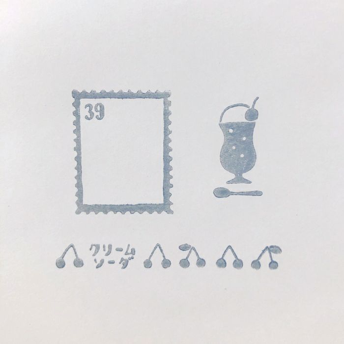 ｵﾝﾗｲﾝ限定 ﾌﾙｶﾜはんこ 3個ｾｯﾄ ｸﾘｰﾑｿｰﾀﾞ