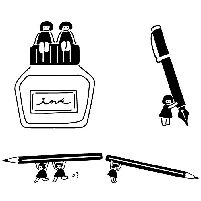 ｵﾝﾗｲﾝ限定 ﾌﾙｶﾜはんこ 3個ｾｯﾄ こびと文具