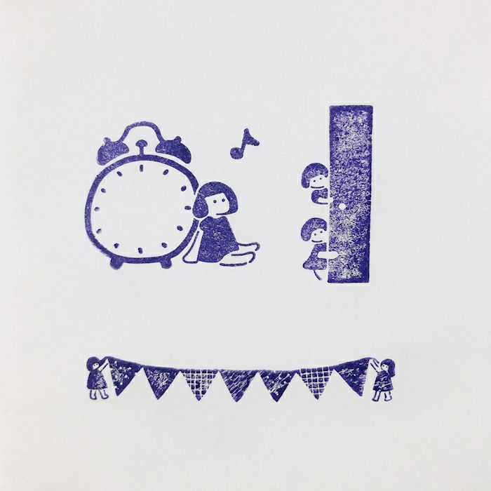 ｵﾝﾗｲﾝ限定 ﾌﾙｶﾜはんこ 3個ｾｯﾄ こびと生活