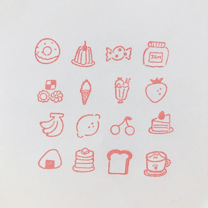 ｵﾝﾗｲﾝ限定 ﾌﾙｶﾜはんこ 16個ｾｯﾄ はらぺこ