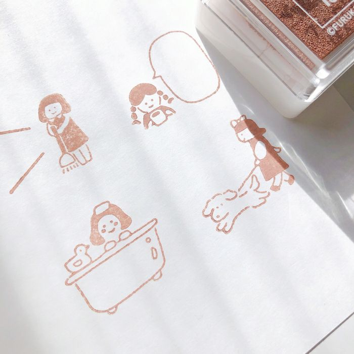 ｵﾝﾗｲﾝ限定 ﾌﾙｶﾜはんこ ｽﾀﾝﾌﾟﾊﾟｯﾄﾞ ｺｺｱ