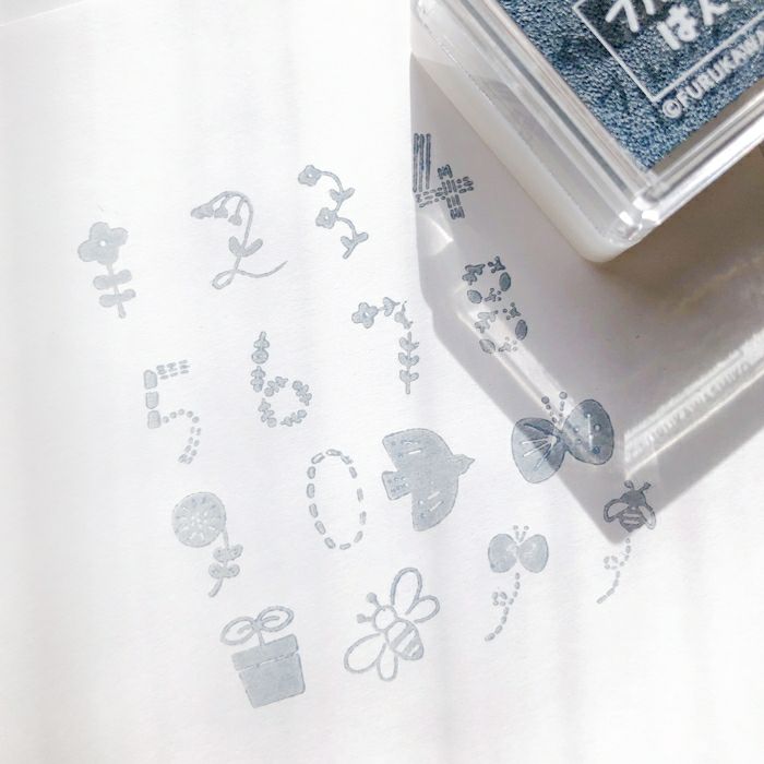 ｵﾝﾗｲﾝ限定 ﾌﾙｶﾜはんこ ｽﾀﾝﾌﾟﾊﾟｯﾄﾞ ﾎﾟｰﾗｰﾌﾞﾙｰ