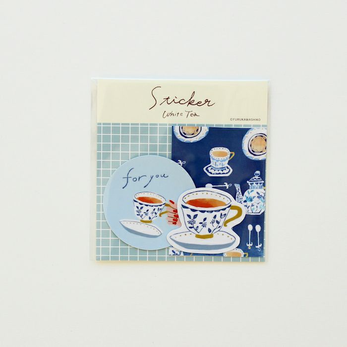 ｵﾝﾗｲﾝ限定 mifull tokimeki sticker White Tea