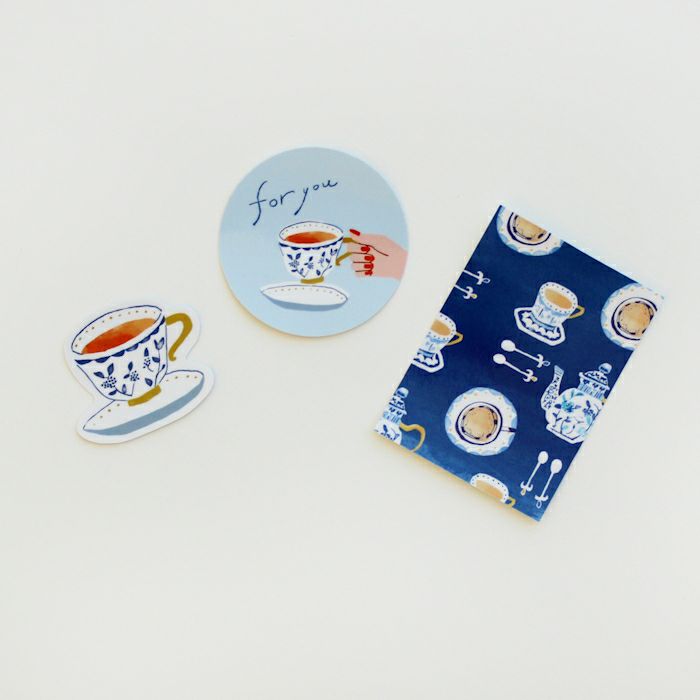 ｵﾝﾗｲﾝ限定 mifull tokimeki sticker White Tea