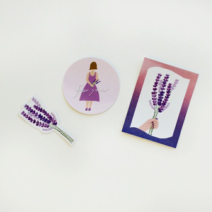 ｵﾝﾗｲﾝ限定 mifull tokimeki sticker Lavender