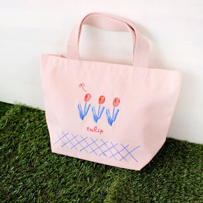 ｵﾝﾗｲﾝ限定 刺繍ﾐﾆﾊﾞｯｸﾞ ﾁｭｰﾘｯﾌﾟ