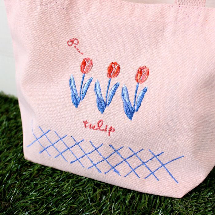 ｵﾝﾗｲﾝ限定 刺繍ﾐﾆﾊﾞｯｸﾞ ﾁｭｰﾘｯﾌﾟ