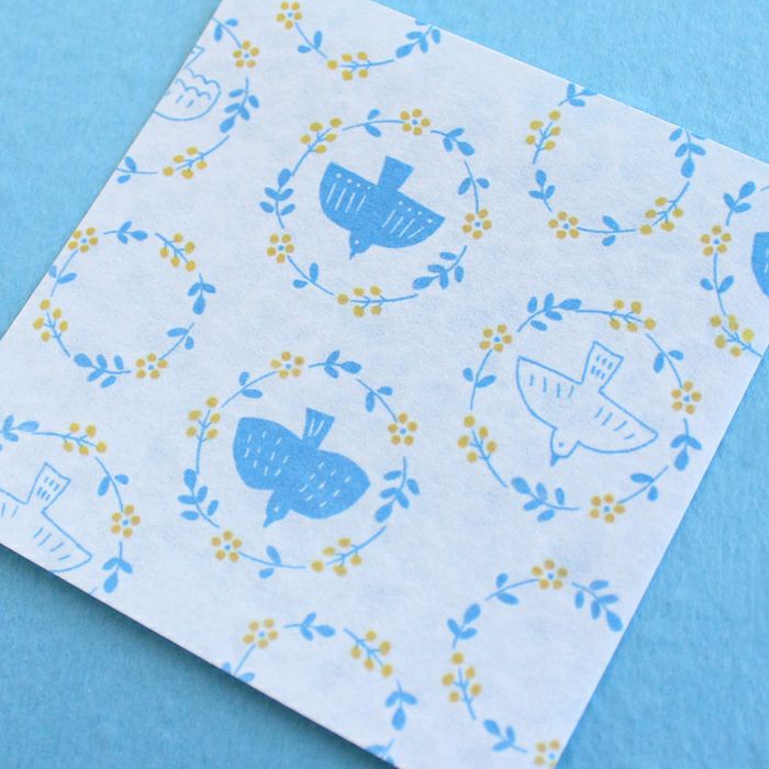 ｵﾝﾗｲﾝ限定 ORIGAMI memo 鳥とお花