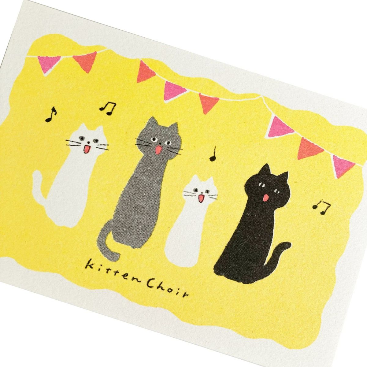 にゃんこ合唱団 ﾚﾄﾛ印刷ﾎﾟｽﾄｶｰﾄﾞ