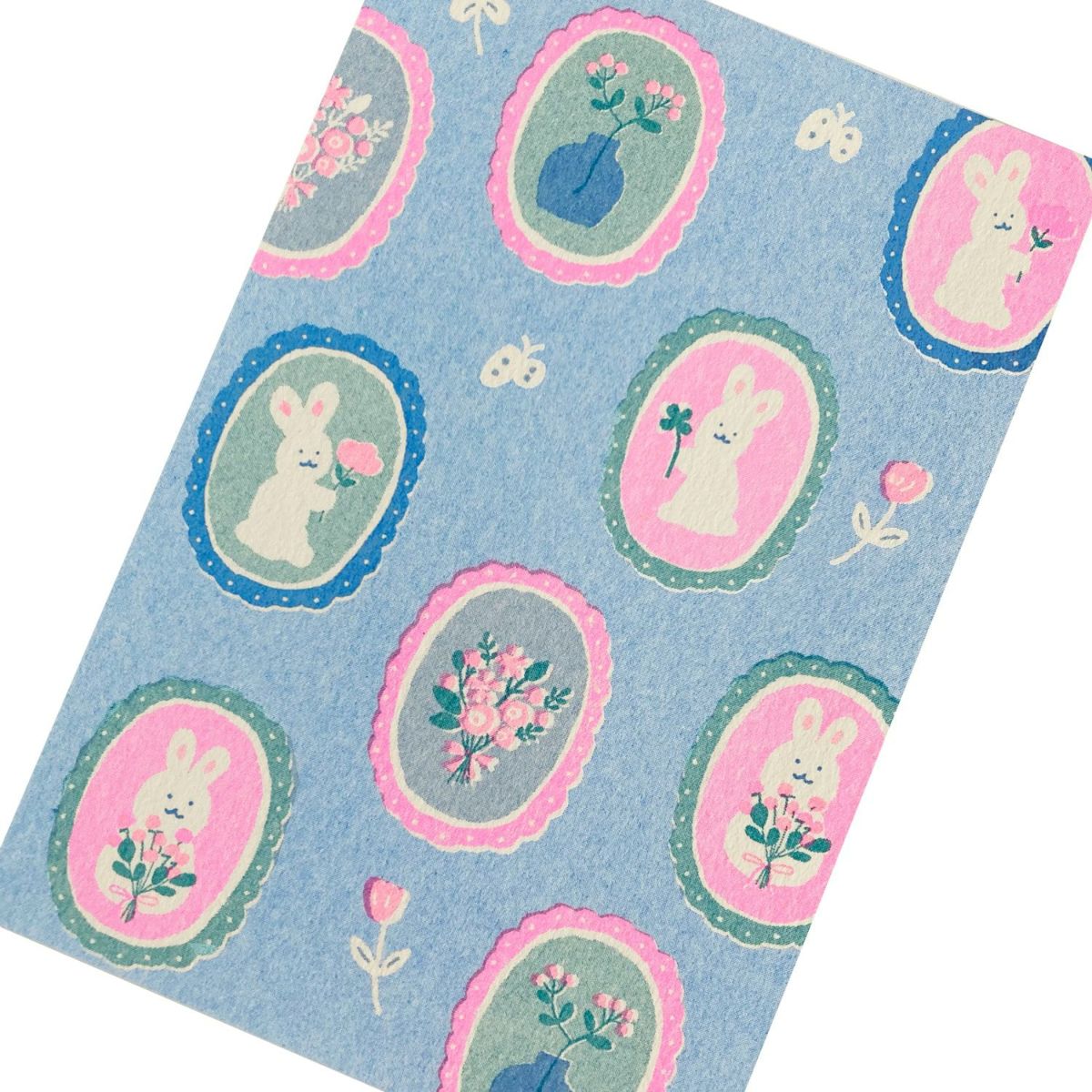 うさぎﾌﾞﾛｰﾁ ﾚﾄﾛ印刷ﾎﾟｽﾄｶｰﾄﾞ