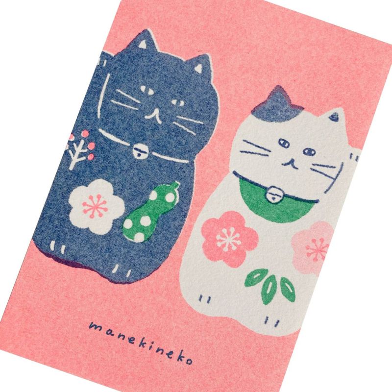 まねきねこ ﾚﾄﾛ印刷ﾎﾟｽﾄｶｰﾄﾞ | 古川紙工公式オンラインショップ