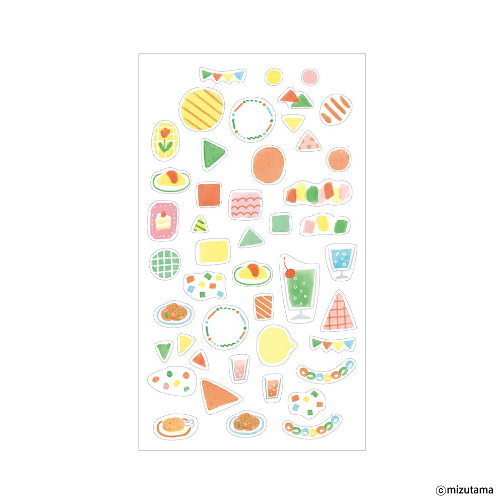 重ねてﾃﾞｺるｼｰﾙｼｰﾄ わいわい kokoromoyou