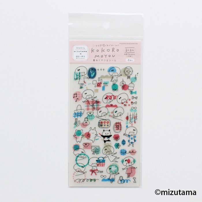 重ねてﾃﾞｺるｼｰﾙｼｰﾄ るんるん kokoromoyou