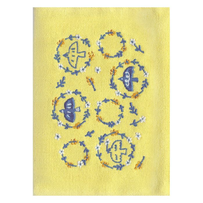 刺繍ﾌﾞｯｸｶﾊﾞｰ 青い鳥 HONTOWATASHI