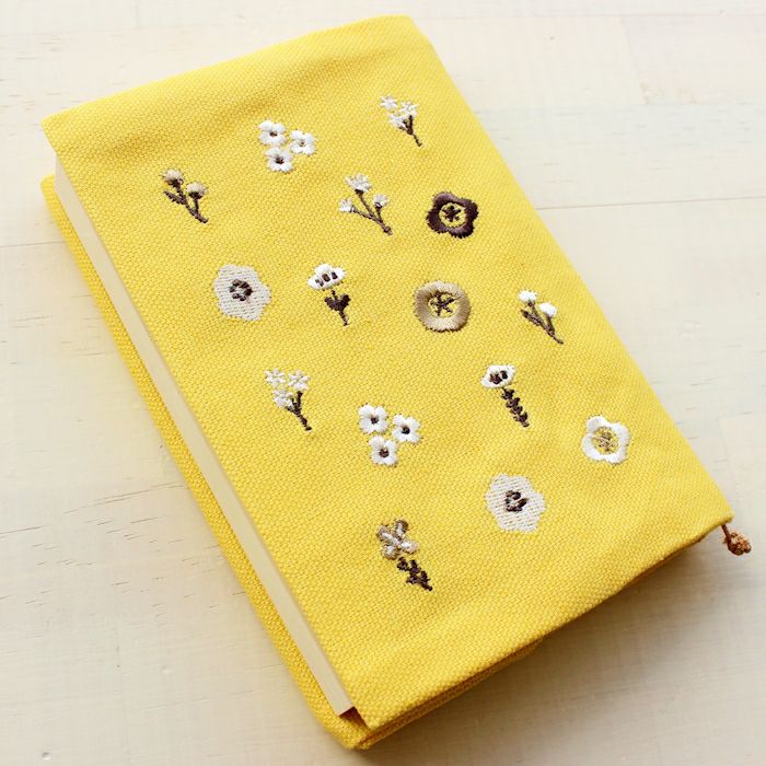 刺繍ﾌﾞｯｸｶﾊﾞｰ 小花 HONTOWATASHI