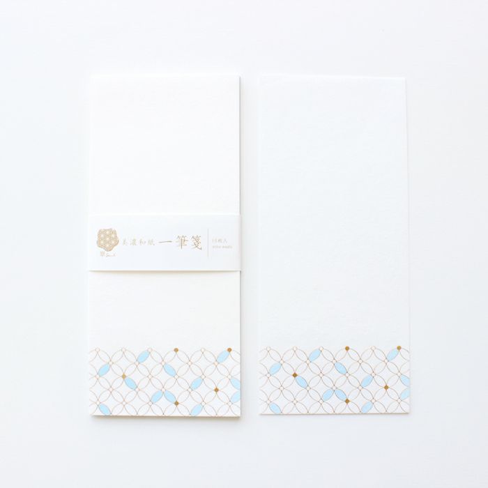 翠sui 美濃和紙 一筆箋 七宝文様