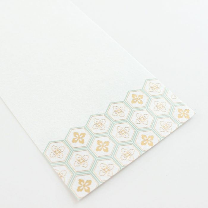 翠sui 美濃和紙 一筆箋 亀甲文様