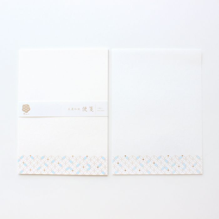 翠sui 美濃和紙 便箋 七宝文様