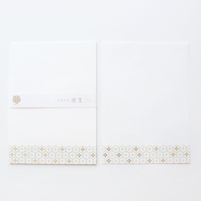 翠sui 美濃和紙 便箋 亀甲文様