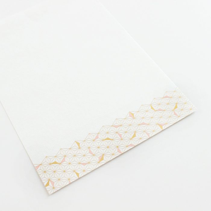 翠sui 美濃和紙 便箋 麻の葉文様