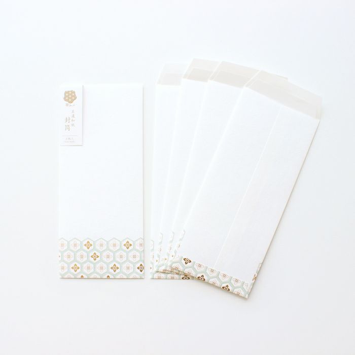 翠sui 美濃和紙 封筒 七宝文様