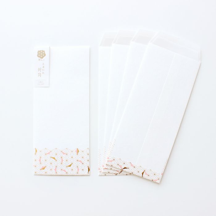 翠sui 美濃和紙 封筒 麻の葉文様