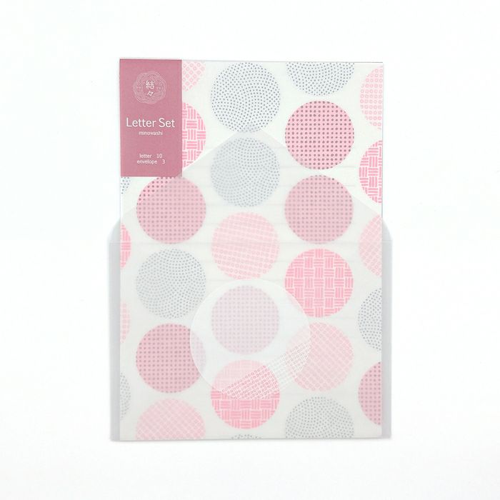 結々yuiyui  美濃和紙 ﾚﾀｰｾｯﾄ 丸小紋