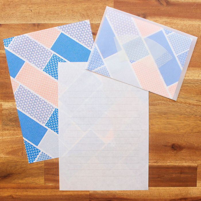 結々yuiyui  美濃和紙 ﾚﾀｰｾｯﾄ 小紋柄