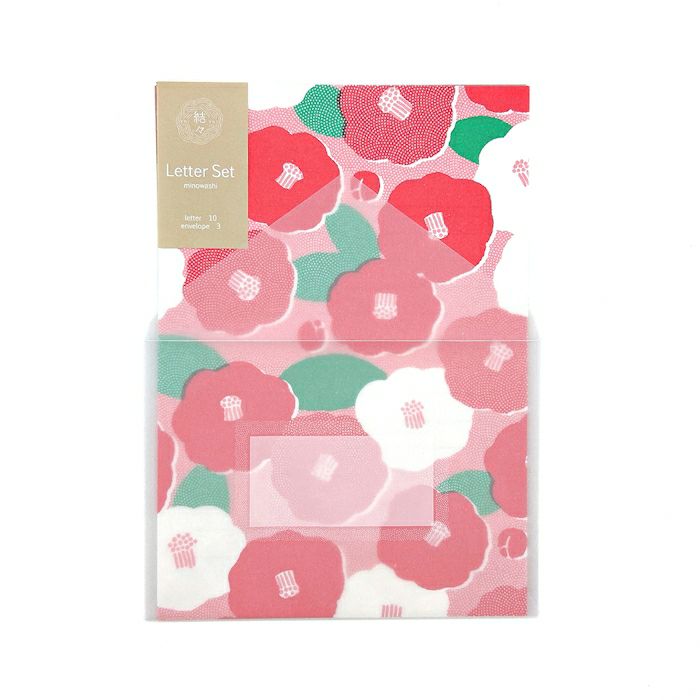 結々yuiyui  美濃和紙 ﾚﾀｰｾｯﾄ 椿