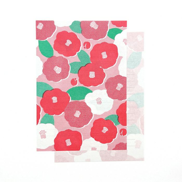 結々yuiyui  美濃和紙 ﾚﾀｰｾｯﾄ 椿