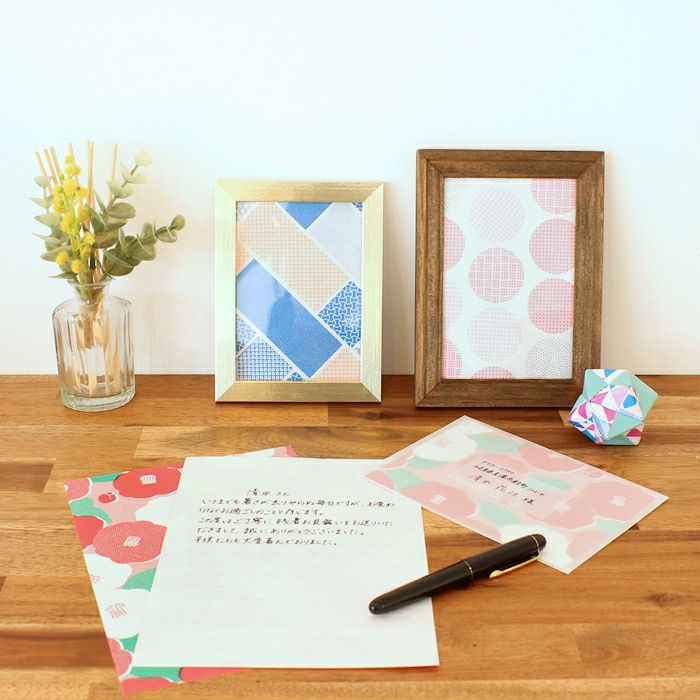 結々yuiyui  美濃和紙 ﾚﾀｰｾｯﾄ 椿