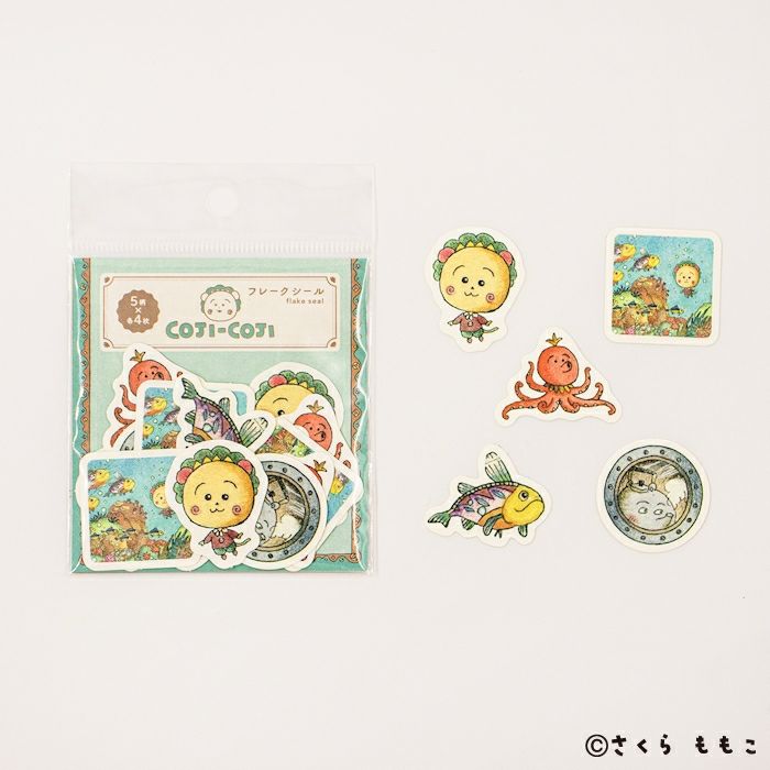 和紙ﾌﾚｰｸｼｰﾙ ｸﾞﾘｰﾝ ｺｼﾞｺｼﾞ